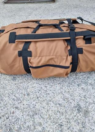 Сумка транспортная баул - рюкзак британка военный непромокаемый 80л койот3 фото