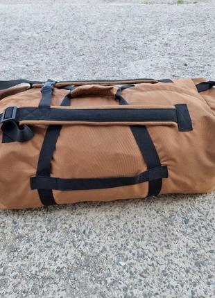 Сумка транспортная баул - рюкзак британка военный непромокаемый 80л койот4 фото