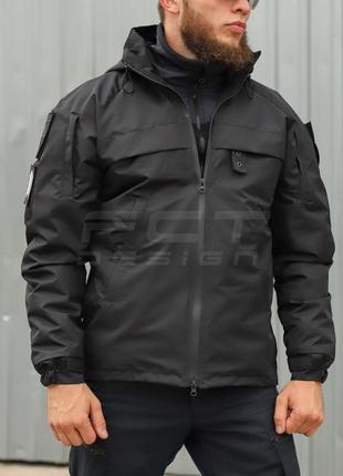 Куртка вітровка патрол водонепроникна для поліції з липучками на сітці2 фото