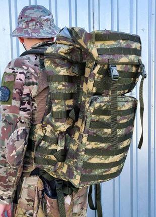 Сумка транспортная баул - рюкзак 100л военный непромокаемый oxford 600d камуфляж6 фото