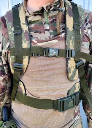 Сумка транспортная баул - рюкзак 100л военный непромокаемый oxford 600d камуфляж7 фото