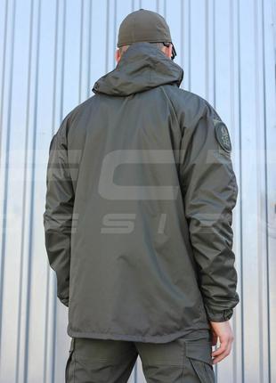 Куртка вітровка патрол водонепроникна хакі на сітці7 фото