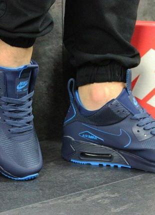 Р. 42,43,44,45 кросівки nike air max 90 ultra mid (сині)