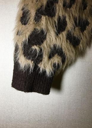 Светр леопардовий джемпер h&m теплий пухнастий8 фото