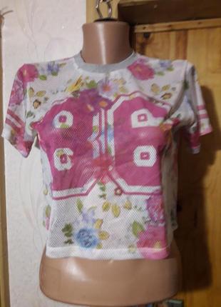 Сетка футболка короткая