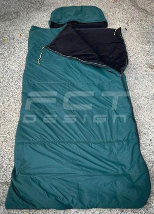 Спальный мешок зимний одеяло на синтепоне и флисе 100х210 хаки