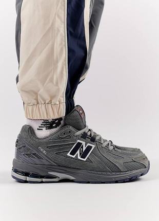 Мужские кроссовки new balance 1906r серые сетка замшевые нью беланс весенние летние (b)