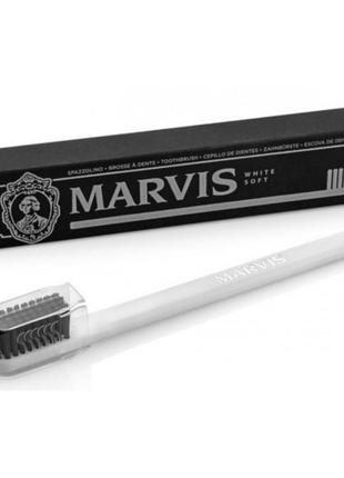 Зубная щетка белая мягкая marvis toothbrush white soft1 фото