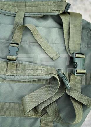 Сумка транспортная баул - рюкзак военный непромокаемый 110л хаки7 фото