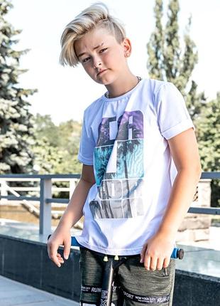 Футболка для хлопчика підлітка, біла