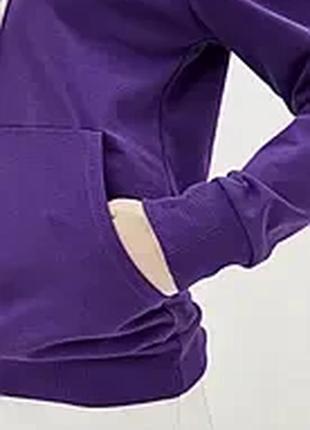 Демисезонное худи женское однотонное фиолетовое без принта турция оверсайз 42 - 5010 фото