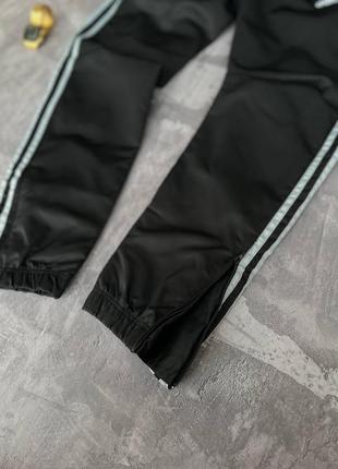 Мужской спортивный костюм adidas черный с серым весенний осенний комплект адидас анорак + штаны демисезонный10 фото