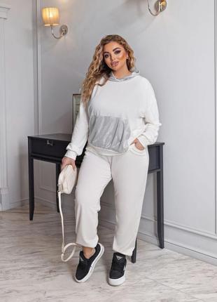 Женский весенний спортивный костюм (большие размеры батал)