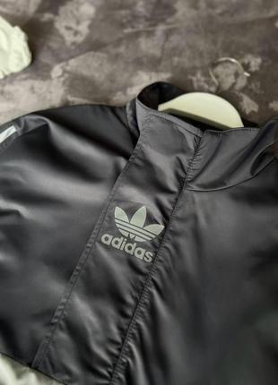 Мужской спортивный костюм adidas серый весенний осенний комплект адидас анорак + штаны демисезонный (b)4 фото