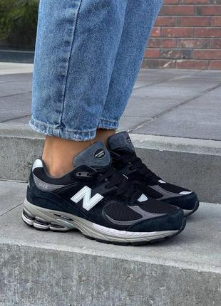 Мужские кроссовки new balance 2002r замшевые черные нью беланс весенние осенние (b)7 фото