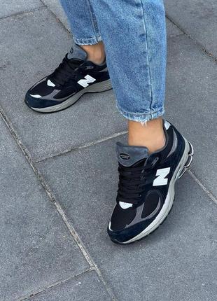 Мужские кроссовки new balance 2002r замшевые черные нью беланс весенние осенние (b)9 фото