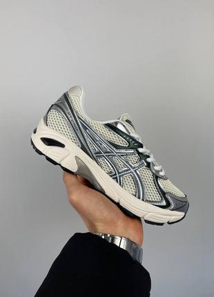 Женские кроссовки asics gt-2160 текстильные асикс с кожаными вставками серые (b)