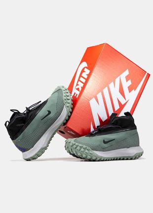 Чоловічі кросівки nike acg mountain fly gore-tex green найк зеленого кольору