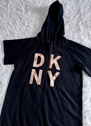 Стильное черное спортивное платье dkny
