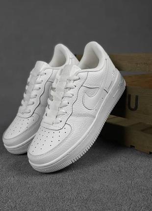 Жіночі кросівки nike force 1 double air білі знижка sale | smb