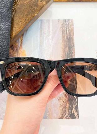 Чоловічі сонцезахисні окуляри chrome hearts 8251 brown lux
