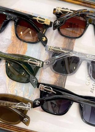 Мужские солнцезащитные очки chrome hearts 8251 brown lux2 фото