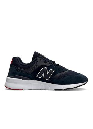 Мужские кроссовки new balance 997h замшевые темно-синие нью беланс весенние осенние (b)5 фото