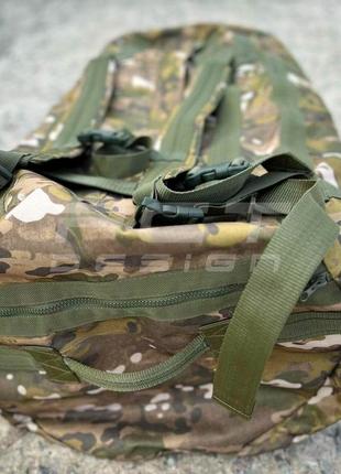 Сумка транспортная баул - рюкзак военный непромокаемый 110л мультикам6 фото
