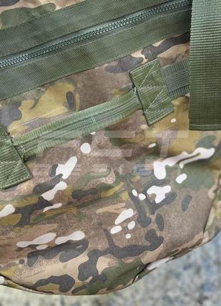 Сумка транспортная баул - рюкзак военный непромокаемый 110л мультикам5 фото