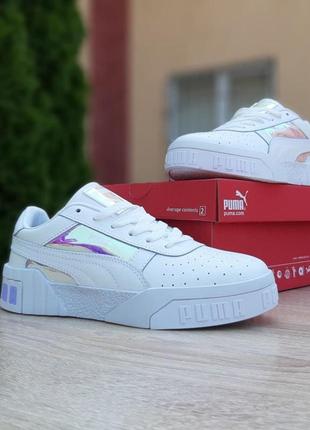 Женские кроссовки puma cali белые с перламутром снижка sale <unk> smb