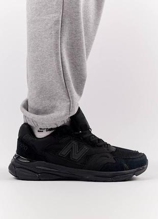 Мужские кроссовки new balance 920 черные сетка замшевые нью беланс весенние летние (b)1 фото