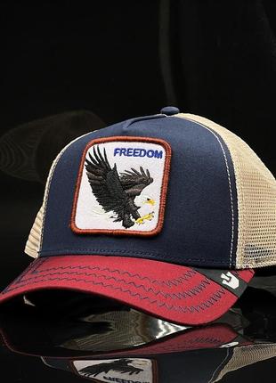 Оригинальная  кепка с сеткой goorin bros the freedom eagle 101-0384-indigo