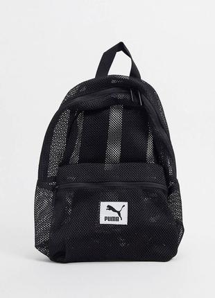 Чорний рюкзак puma в сітку1 фото