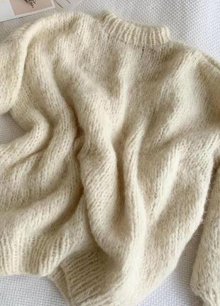 Базовий светр оверсайз з вовни альпака10 фото