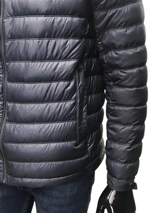 Куртка мужская демисезонная zero frozen / ветровка весна-осень zf 50470 / темно серая4 фото