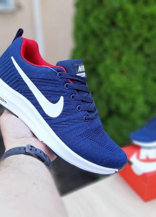 Чоловічі кросівки nike zoom сині з червоним знижка sale | smb4 фото