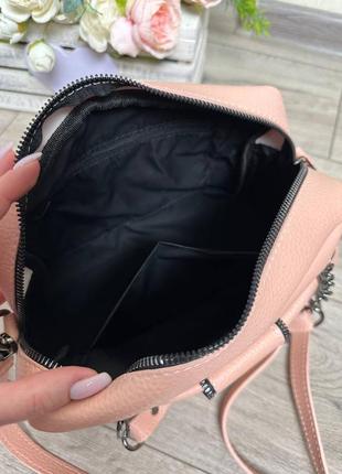 Женская стильная и качественная сумка из искусственной кожи персик4 фото