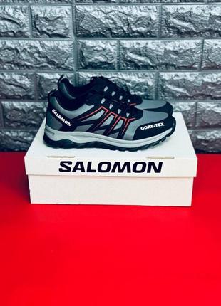 Мужские кроссовки salomon кроссовки тёмно-серые саломон7 фото