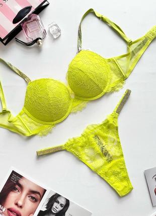 Комплект victoria’s secret набор набор белье виктория секрет белье виктория сикрет бра бюст лифчик бюстгальтер6 фото