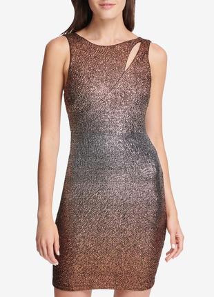 Guess жіноча сукня-футляр на новий рік з металізованої тканини ombre7 фото