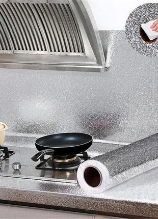 Кухонная маслостойкая фольга самоклеющаяся для кухни 60см*3м shopmarket7 фото