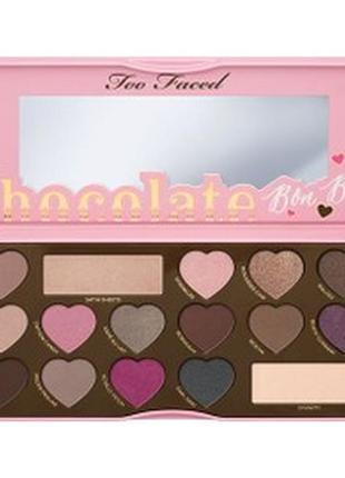 Too faced 16 color eye shadow palette chocolate bon bons eye shadow collection3 фото