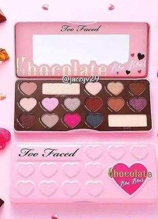 Too faced 16 color eye shadow palette chocolate bon bons eye shadow collection