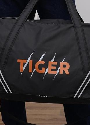 Большая дорожная черная сумка tiger-4 сумка спортивная унисекс сумка большая вместительна прочная сумка4 фото