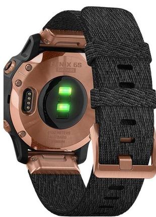 Часы для спорта garmin fenix 6s pro, sapphire, rose gold-tone with heathered black nylon band7 фото