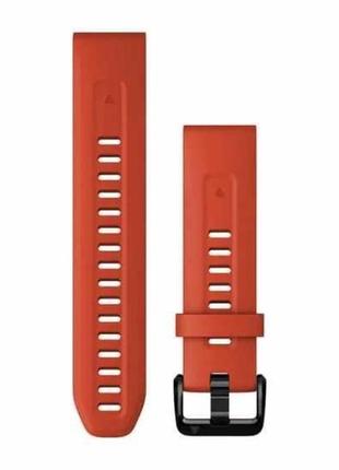 Ремінець для garmin fenix 7s 20mm quickfit flame red silicone band