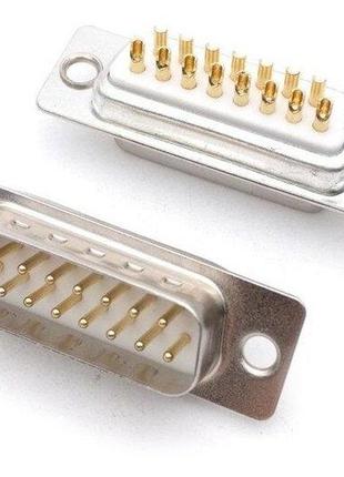 50 шт - конекторы db15 2u gold rs232 com-порт male