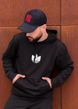 Чоловіче худі adidas чорне весняне осіннє толстовка унісекс адідас (b)