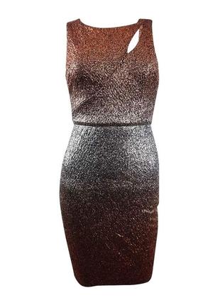 Guess жіноча сукня-футляр на новий рік з металізованої тканини ombre3 фото