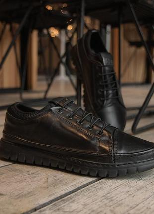 Кожаные кроссовки на шнурке 42 43 размер3 фото